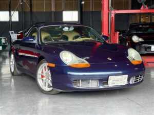 ポルシェ ボクスターS　3.2 左H 6MT 純正OP GT3シート （オーシャンブルーメタリック）